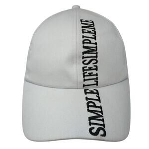 Simple Life Simple Me Slideback Baseball Cap White OS Embroidered Quanhaigou